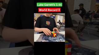 Luke Garrett's 3.44 | World Record 2 #rubikscube #cubing #cuber #rubik #shorts