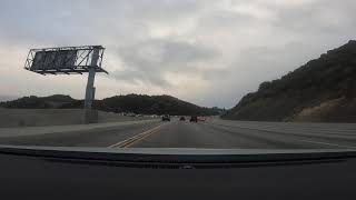 Brentwood to San Fernando Valley Via 405 N. Cloudy Sunday Afternoon Drive