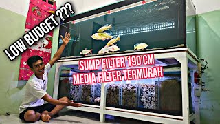 Review Harga dan Spek Sump filter Jumbo 190cm Dengan Media Filter Termurah || Tank Predator 2 Meter.