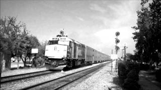 Full HD: Black and White Metra Express Train at Bensenville Il.