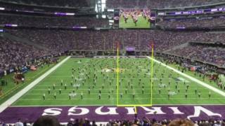 First Vikings game in Us Bank stadium--all time cheerleaders