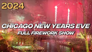 CHICAGO NEW YEARS EVE FIREWORKS 2024 🇺🇸| Full Show & After Scenes! 🥳🎆🎉