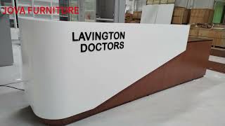 Manufacture reception desk curved recetion desk for shops