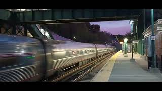 Dobbs Ferry, NY up-close - Amtrak express train, October 30, 2024