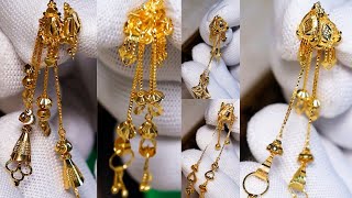 Gold Earrings Sui Dhaga Design With Weight And Price