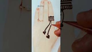 Beautiful heart ❤ shape finger mehndi design #shorts