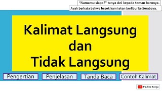 Kalimat Langsung dan Kalimat Tidak Langsung