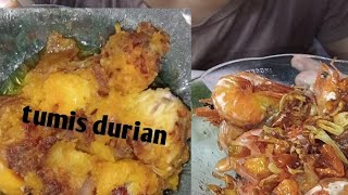 mukbang udang goreng + Tumis durian #mukbang #viral #tempoyak