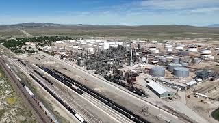 Drone video of the Sinclair Refinery near Rawlins WY