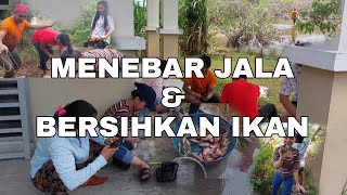 Menjala IKAN DAN Membersihkan Ikan Part2 || Menjala di kolam atau rawa² bebas