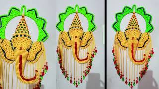 Macrame Ganesha mukut |Macrame Ganpati mukut