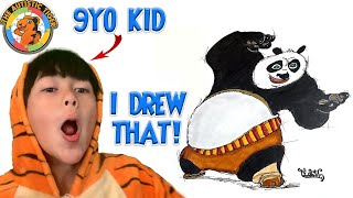 9yo Autistic Savant Draws - Po | Kung Fu Panda