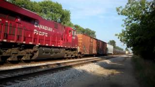 HD: Canadian Pacific Evolution Series Locomotives at River Grove IL.