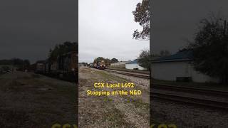 CSX L692 with GP38-3 About to Leave the N&D Branch in Athens #athensalabama #csx #emd #trainvideo