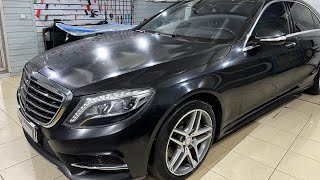 Полировка/оклейка фар и замена лобового стекла MB S-class w222