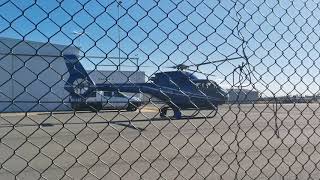 Helecopter taking off Redcliffe Airport