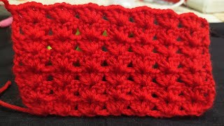 كروشيه غرزه الصدفه لعمل كوفيه/سكارف/شال/فستان صيفي (Crochet shell stitch scarf)