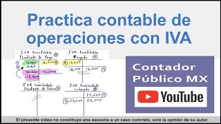 Práctica contable de IVA en cuentas T de mayor - Introducción al IVA - Contador Público MX