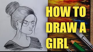 How to draw a beautifulgirl easy ||How to draw a girl step by step