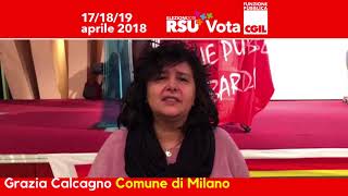 Grazia Calcagno  candidata FP CGIL per le elezioni RSU del Comune di Milano