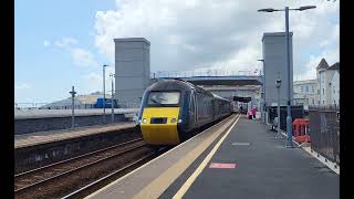 Class 43 HST pulls into Dawlish