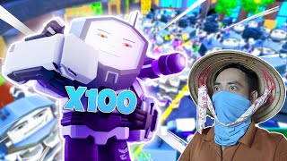 Bùm Xây 100 Con Titan Sigma Man!!! Toilet Tower Defense