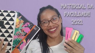 MEU MATERIAL ESCOLAR 2021 (faculdade) | Amanda Karolayne