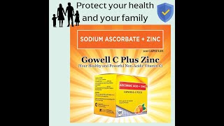 Gowell C Plus Ascorbic Acid Plus Zinc for Adult (500mg/40mg 100 Capsules)