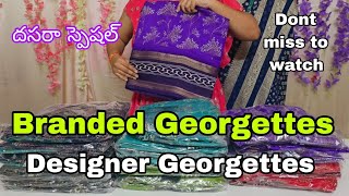 Branded Georgette Sarees💕#onlineshopping #fancysarees #branded #georgette #partywear #newstock ##