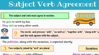 Subject and Verb agreement.. Most important rules for all Exams.