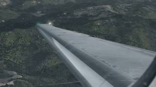 Alitalia MD80 Approach to Sestri Cristoforo Colombo Airport Genoa Italy