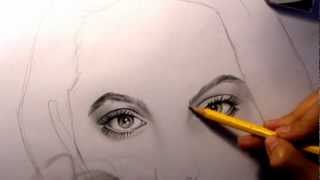 Angelina Jolie eye/Speed drawing