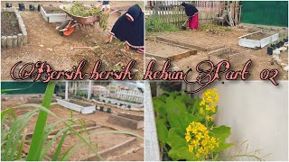 Bersih-bersih kebun polybag dan membersihkan bedeng yang akan tanami sayuran