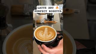 LATTE ART🔥 easiest way to draw a perfect ROSETTA🌹 #latte #barista #baristadaily #latteart