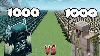 120 Iron Golame Vs 20 Warden In Minecraft |