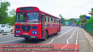 Ashok Leyland BS-3 Turbo Bus Operating by SLTB Maharagama Depot on Maharagama 122 Avissawella Route