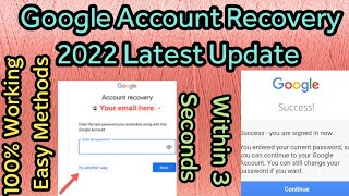 How To Recover Gmail Account November Update 2022 | Google Account Recovery Within 3 Seconds | New..