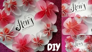 #diy#bdaycard  DIY PERSONALIZED PAPER FLOWER GARLAND BDAY CARD!!