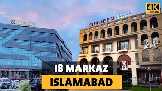 🇵🇰 Pakistan - Walking tour of I-8 Markaz, Islamabad 2024 (4K) | Islamabad's luxury area