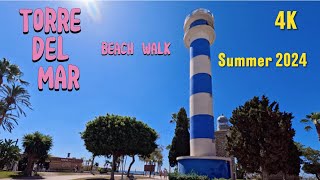 Torre Del Mar, a walking tour of the paseo and beach , summer 2024