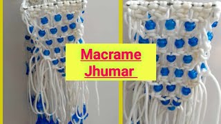 SIMPLE DESIGN Macrame Jhumar For Beginners// Mini Jhumar Tutorial 💖// DIY//Akash kandil