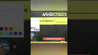 VOLUME OF SPHERE | BANK EXAMS | VIRAL MATH'S | NAVNEET SIR | MATHS SHORT TRICK #adda247