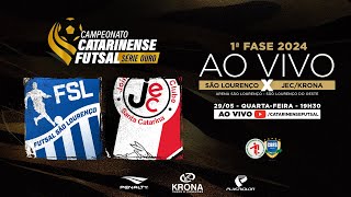 CAMPEONATO CATARINENSE SÉRIE OURO 2024 - 1ª FASE - Futsal São Lourenço X JEC Krona