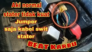 Beat karbu jumper kabel swit stater