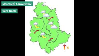 Il tempo previsto per la giornata di domani Mercoledì 6 Novembre 2024