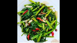 Menu Masakan hari ini Tumis Sayur Kangkung Mudah, Murah, Praktis dan Nikmat