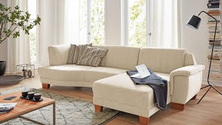 MONDO Quadra als geschwungenes Ecksofa mit Longchair