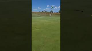 Sprinklers start up while golfers are on the green (not a Greenskeeper's Revenge) #golf