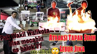 ATRAKSI TAPAK SIRIH LEBUR JIWA DAN WAKIL WALIKOTA BONTANG TERNYATA BISA MECAHIN ES BALOK 😯