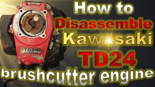 How to disassemble Kawasaki TD24 brushcutter engine